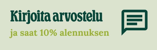 kirjoita arvostelu ja saat 10% alennuksen